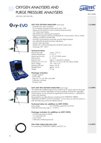 Oxy EVO data