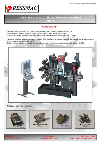 COULISSEAUX MULTIPLES PROGRAMMABLES CMP 250