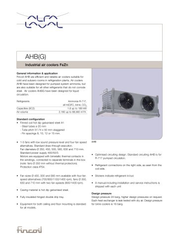 AHB(G) - Industrial air coolers FeZn