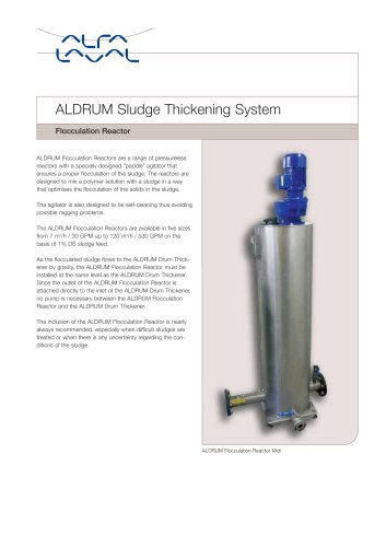 ALDRUM Sludge Thickening System - Flocculation Reactor