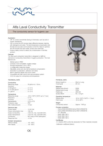 Alfa Laval Conductivity Transmitter