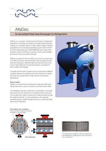 AlfaDisc - An all-welded heat exchanger for refrigeration