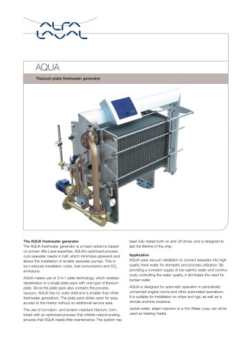 AQUA titanium-plate freshwater generator