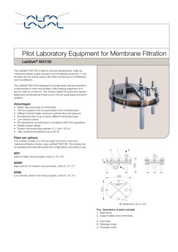 LabStak for membrane filtration M37-38 