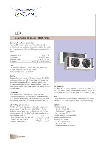 LEX - commercial air cooler (stock range)