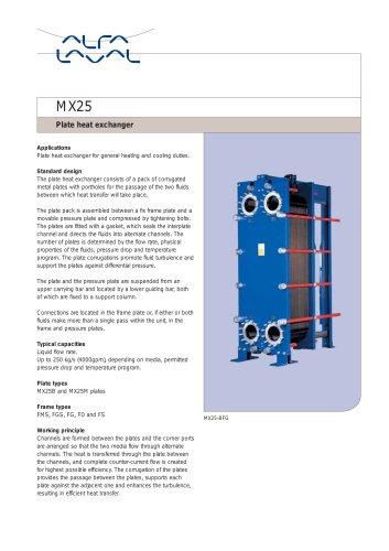 MX25 - Plate heat exchanger 