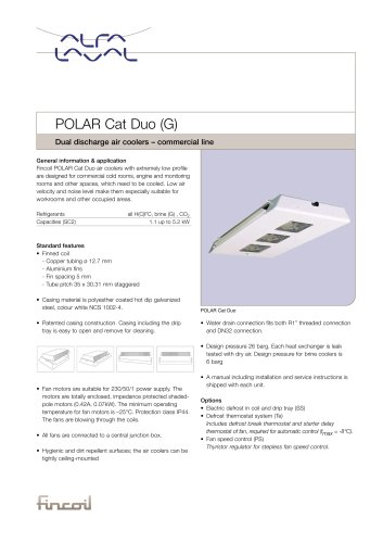 POLAR Cat Duo (G) - Dual discharge air coolers – commercial line