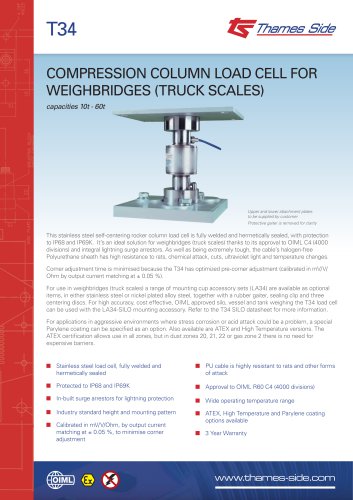 T34 Load cell Data sheet Weighbridge