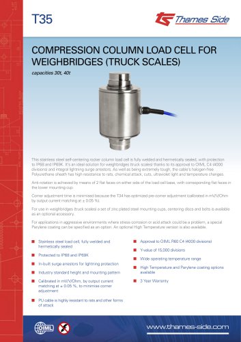 T35 Load cell Data sheet