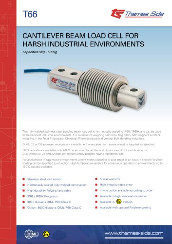 T66 Load cell Data sheet