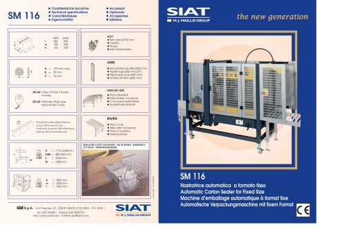 Siat - Automatic Carton Sealer for Fixed Size (it,en,fr,de)