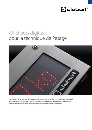 S102 / S302 technique de pesage