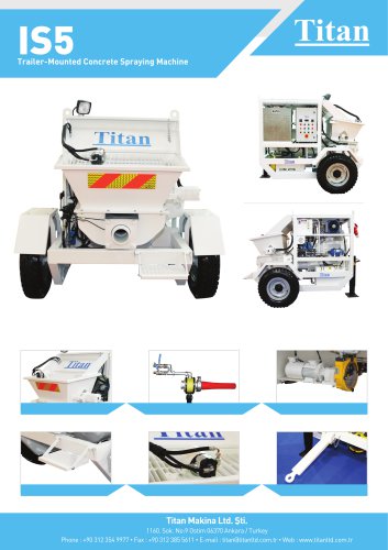 IS5 trailer-mounted concrete spraying machine