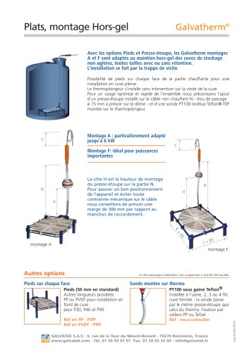 Galvatherm® - mise hors-gel des cuves de stokage