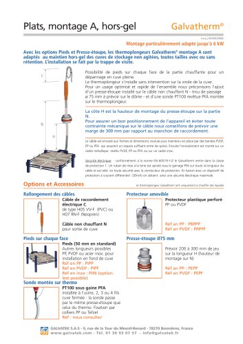 Galvatherm&reg; - Plats, montage A, hors-gel