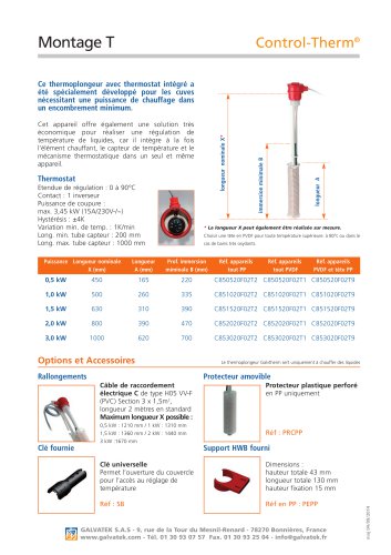 Thermoplongeur Control-Therm Type T