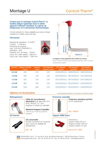 Thermoplongeur Control-Therm Type U