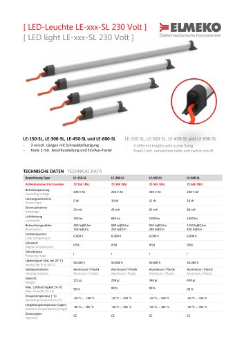 LE-600-SL LED-Leuchte (72 60E 18SL)