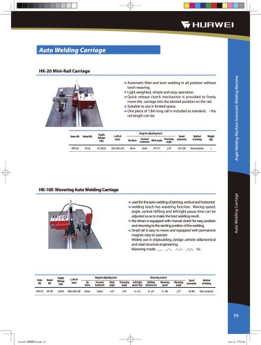 HK-100 Magnetic Straight Welding Swing Model Oscillation Auto Weld carriage