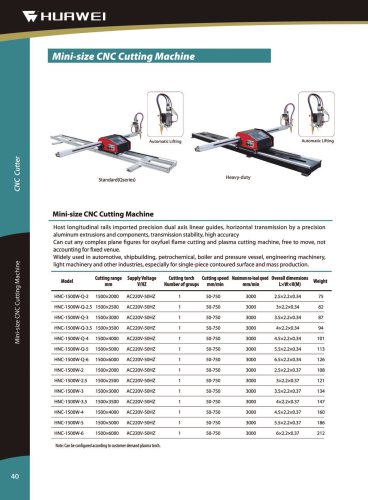 HNC-1500W Portable Mini CNC plasma and oxy-fuel cutting machine heavy rail