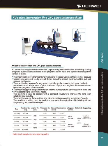 XG Model 6 Axis 3D pipe tube cnc profiling shape cutting machine