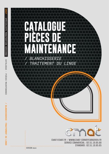 CATALOGUE PIÈCES DE MAINTENANCE