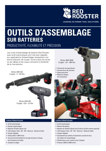 RED ROOSTER Outils d’assemblage de batterie Red Rooster