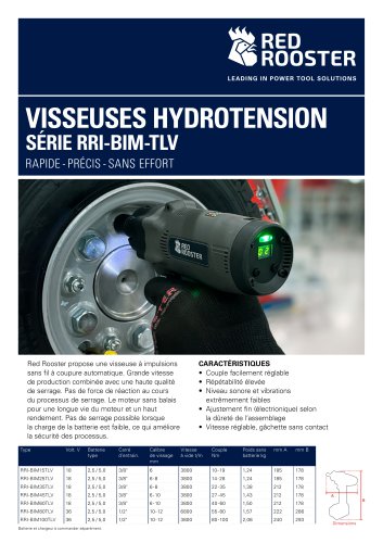 Visseuse hydrotension RRI-BIM-TLV