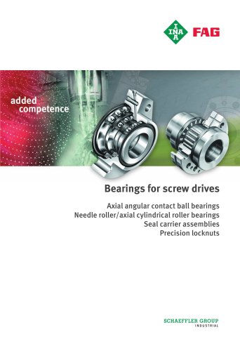 Bearings for screw drives