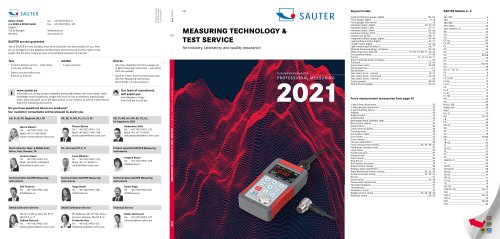 MEASURING TECHNOLOGY & TEST SERVICE for industry, laboratory and quality assurance