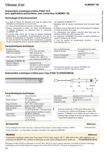 An&eacute;mom&egrave;tres num&eacute;riques &agrave; h&eacute;lice pour applications sp&eacute;ciales