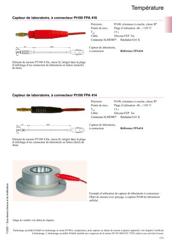 Capteur de laboratoire, à connecteur