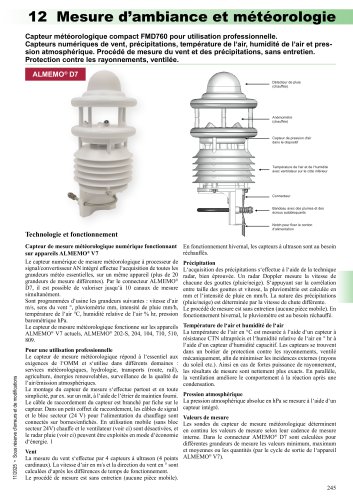 Capteur m&eacute;t&eacute;orologique