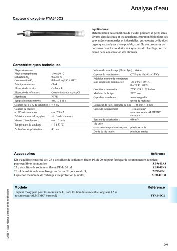 Capteur d’oxygène