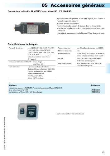 Connecteur m&eacute;moire