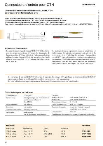 Connecteurs ALMEMO® pour CTN