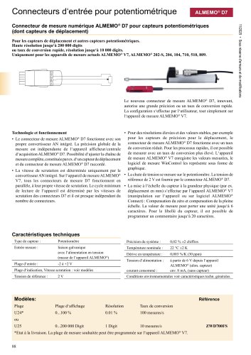 Connecteurs ALMEMO® pour potentiométrique