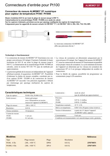 Connecteurs ALMEMO&reg; pour Pt100