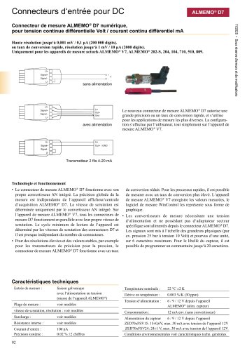 Connecteurs ALMEMO® pour tension continue