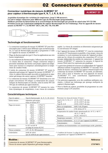 Connecteurs ALMEMO&reg; pour thermocouples