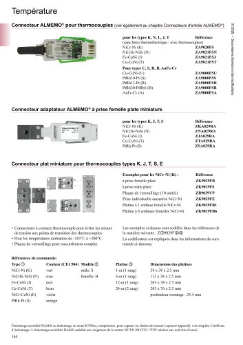 Connecteurs pour thermocouples
