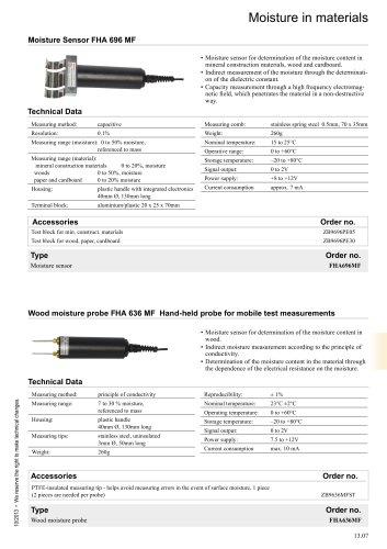 Moisture Sensor FHA 696 MF