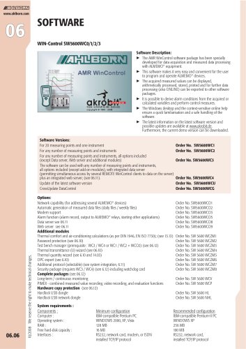 SOFTWARE WIN-Control SW5600WC0/1/2/3