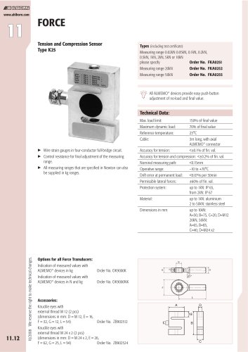 Tension and Compression Sensor Type K25