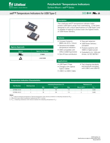 setP™ Temperature Indicators for USB Type-C