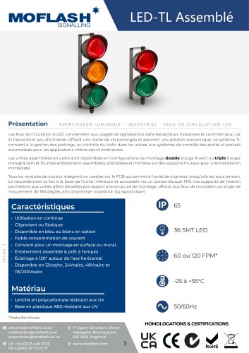 Fiche technique - Feu LED-TL Assemblé