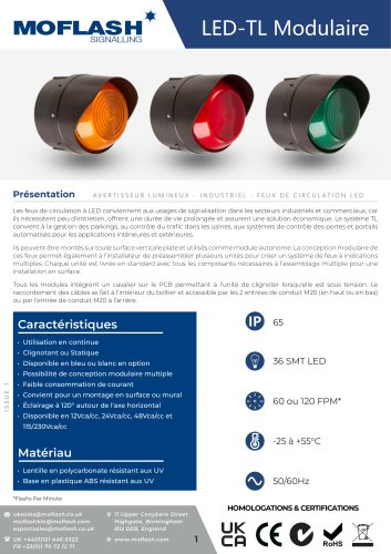 Fiche technique - Feu LED-TL Module