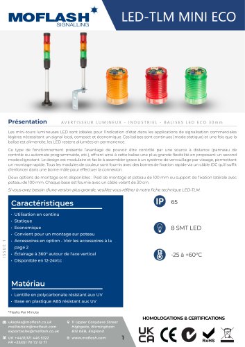 Fiche technique - LED-TLM 30mm