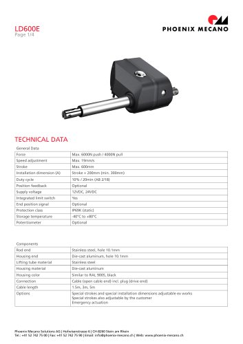 Fiche technique LD600