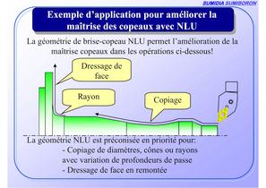 NFL nouveau brise-copeaux pour la finition des aciers doux et matières collantes - 5